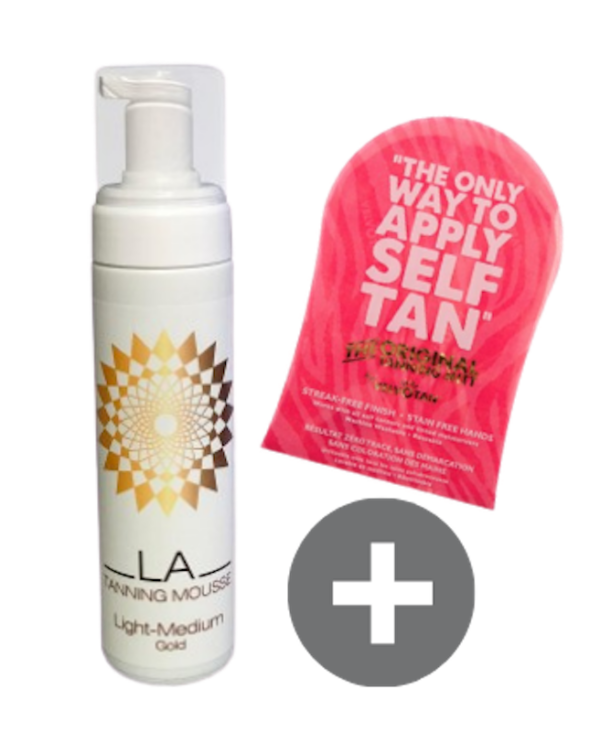 LA Tanning Mousse incl. handschoen